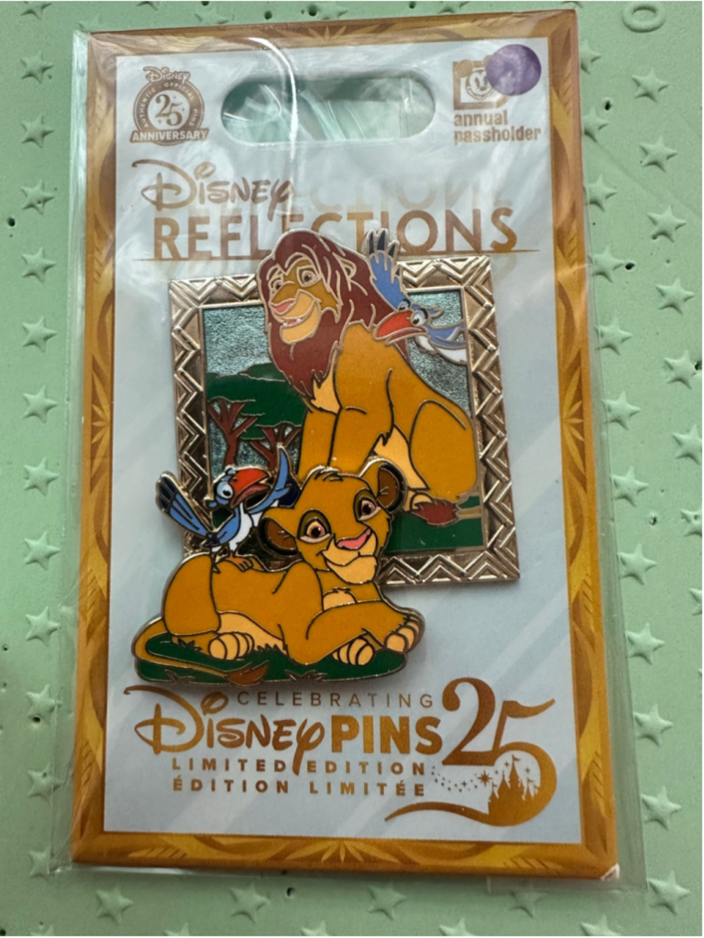 WDW Walt Disney World 2025 The Lion King Reflections Simba & Zazu LE Pin